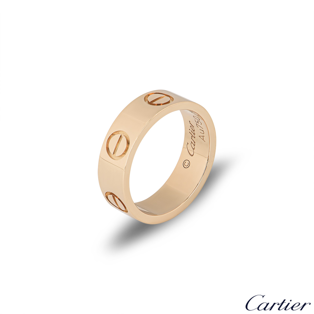 Cartier Rose Gold Plain Love Ring Size 52 B4084800 | Rich Diamonds